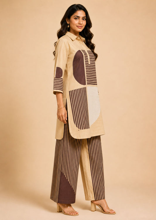 Juni Abstract Printed Co-Ord Set