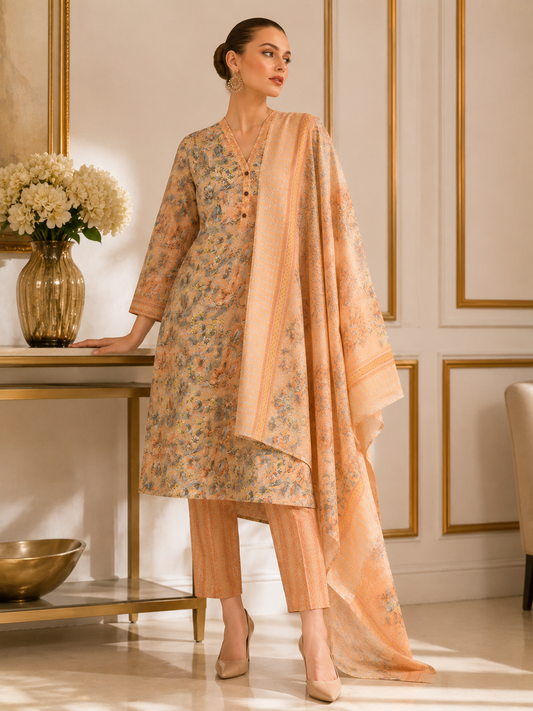 Topaz Women Floral Printed Salwar Suit Set | Ank