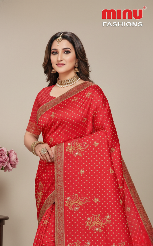 Craftry Cotton Embroidery Saree Premium
