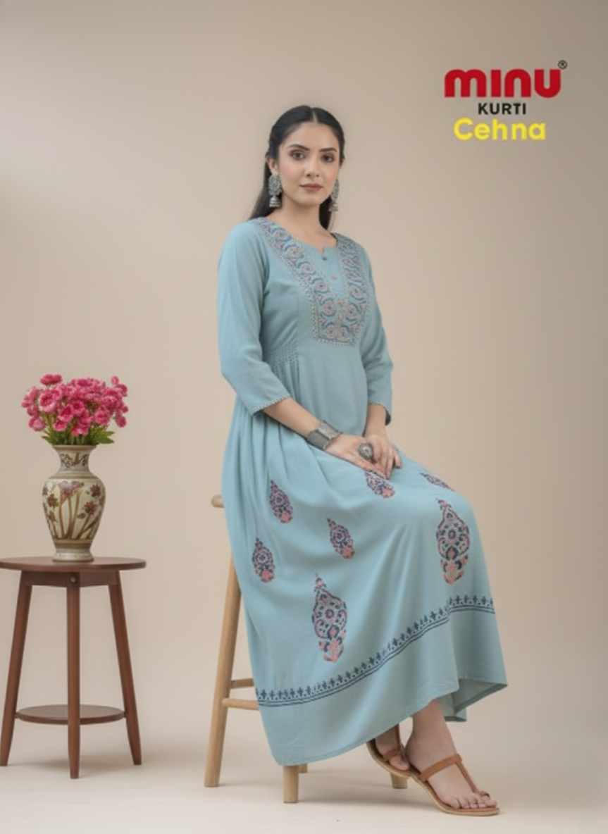 Gehna Rayon Printed Kurti 1003