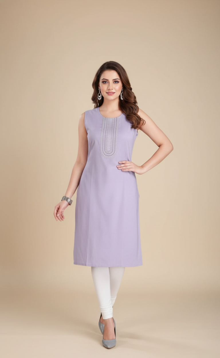 Sikha Sleeveless Cotton Kurti 7