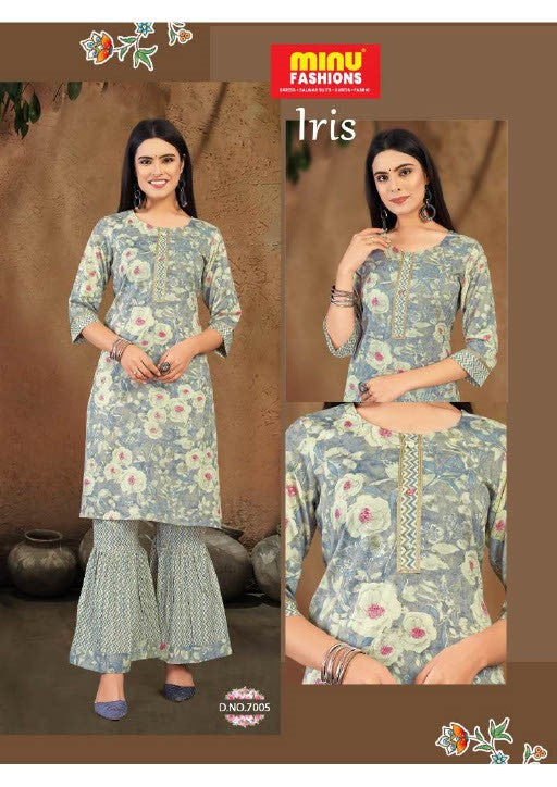 Irish Cotton Printed Kurti Set 7005