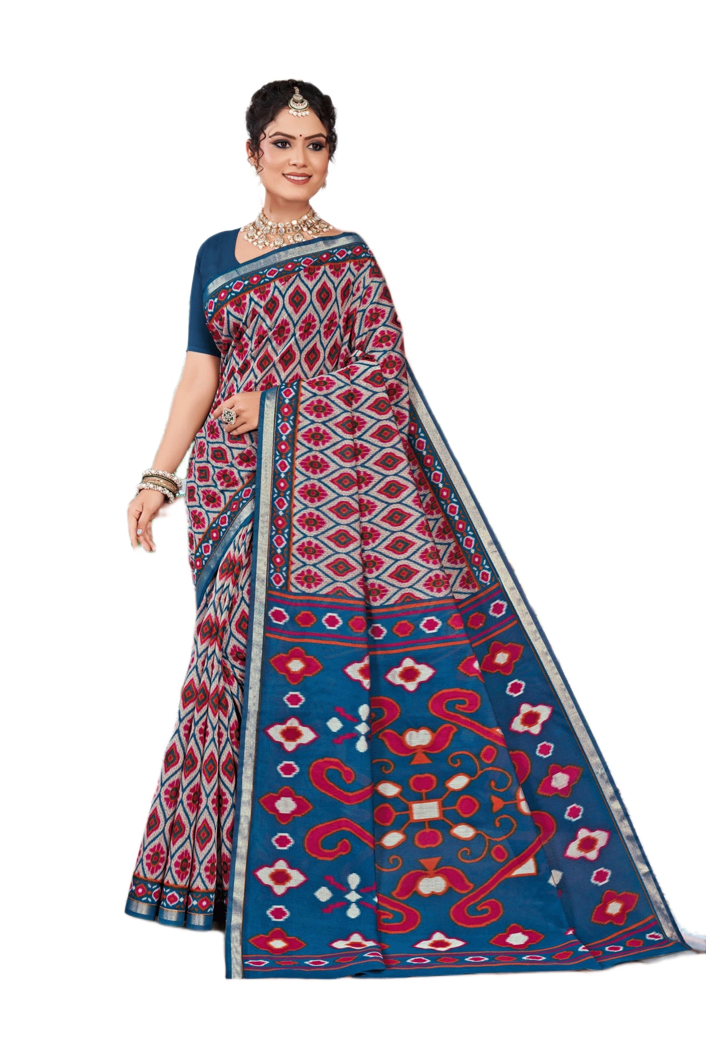 Silk Kanishka Ikkat Cotton Saree