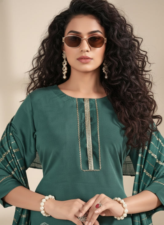 Rangeen Modal Printed Stitched Salwar Suit 1004
