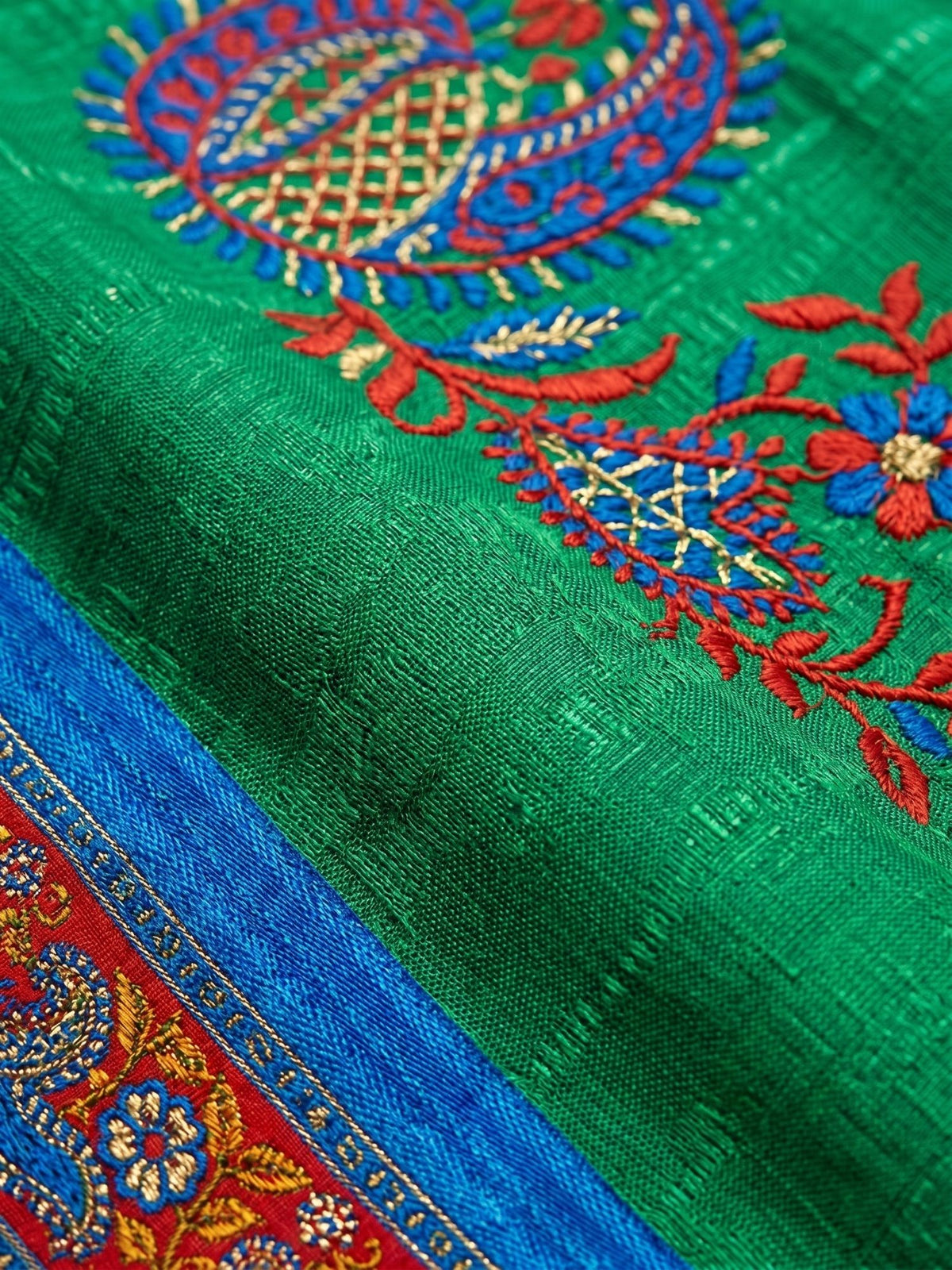 Sunaina Doria Green Printed Saree