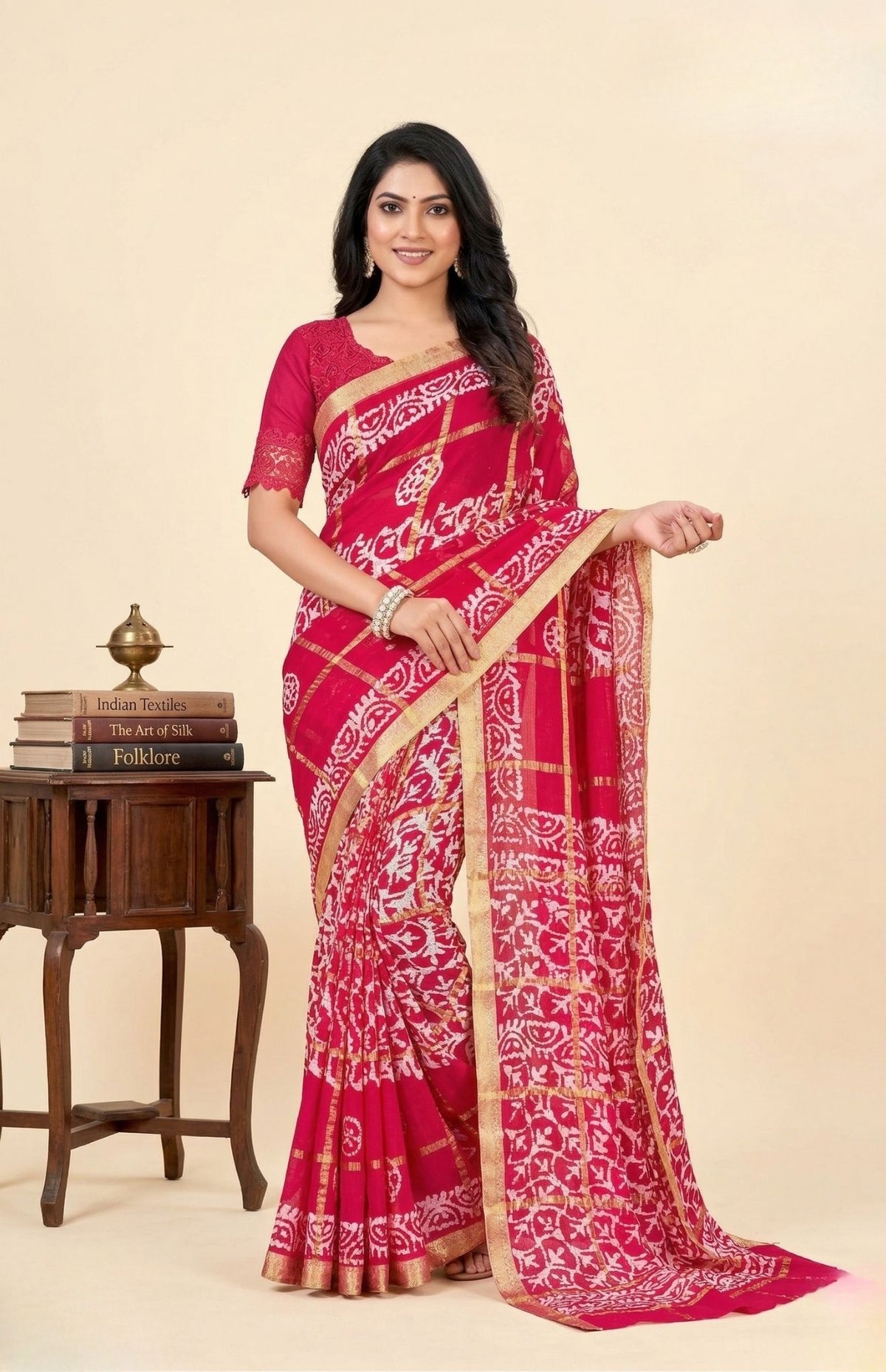 Jalwa batik summer pure cotton saree – Minu Fashions