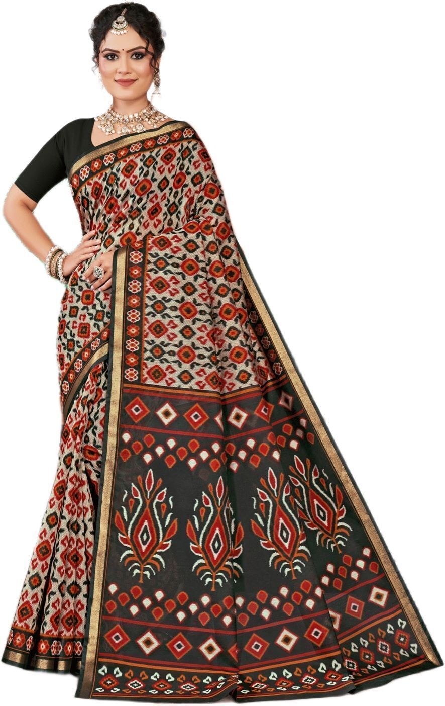 Kanishka silk-finish printed saree for festive wear – Minu Fashions