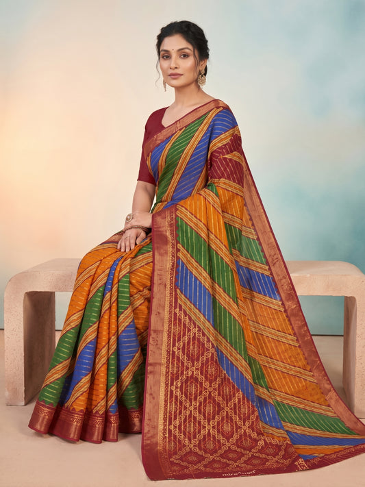 Bobby Rani Green Shade Saree
