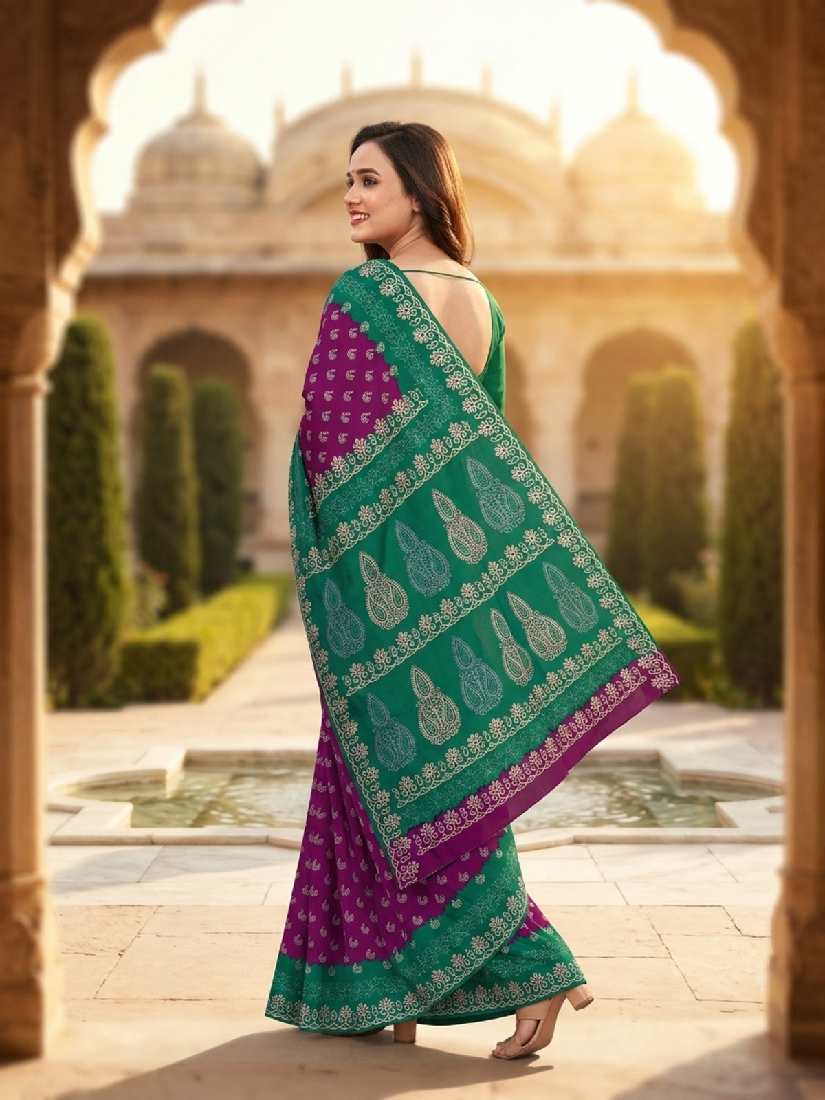Pure Cotton Saree for Women Soft Lightweight Printed Daily Wear Traditional Casual Office Wear Saree