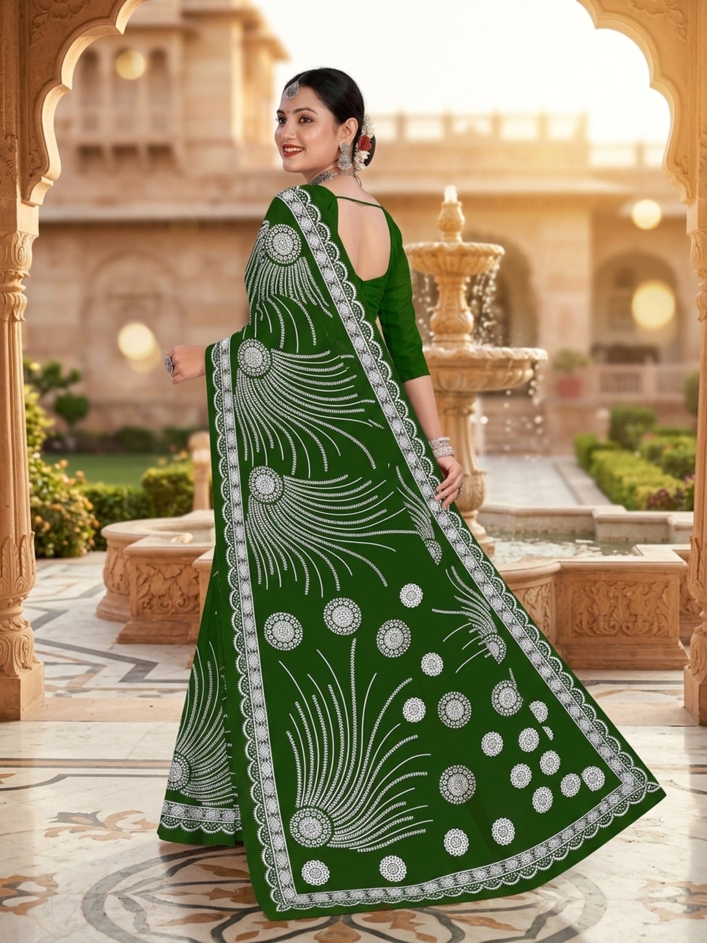 Pure Cotton Saree for Women Soft Lightweight Printed Daily Wear Traditional Casual Office Wear Saree