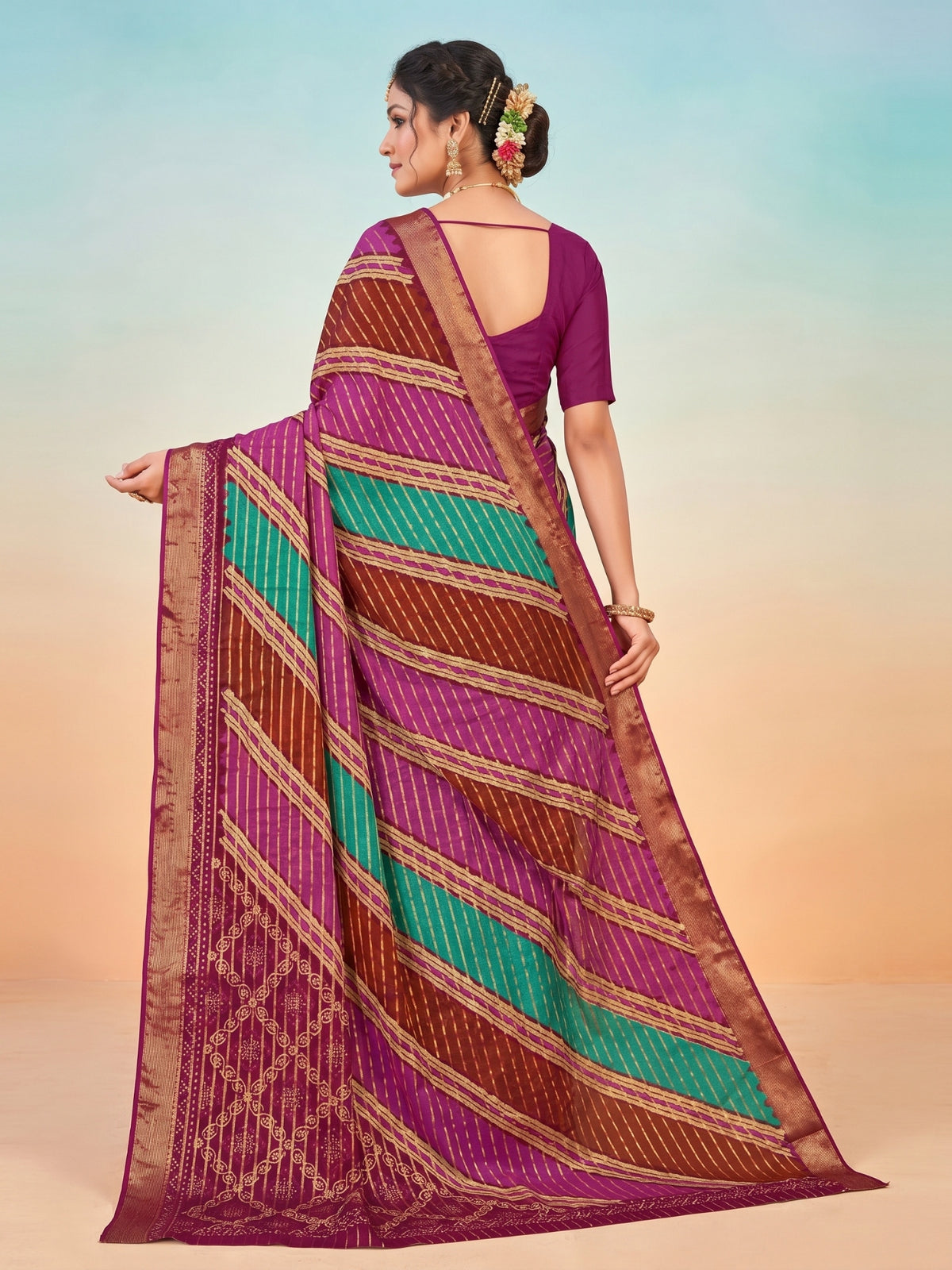 Bobby Rani New Green Shade Saree