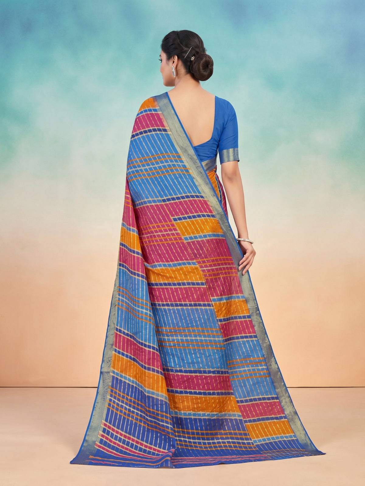 Bobby Rani Multi Color Shade Saree