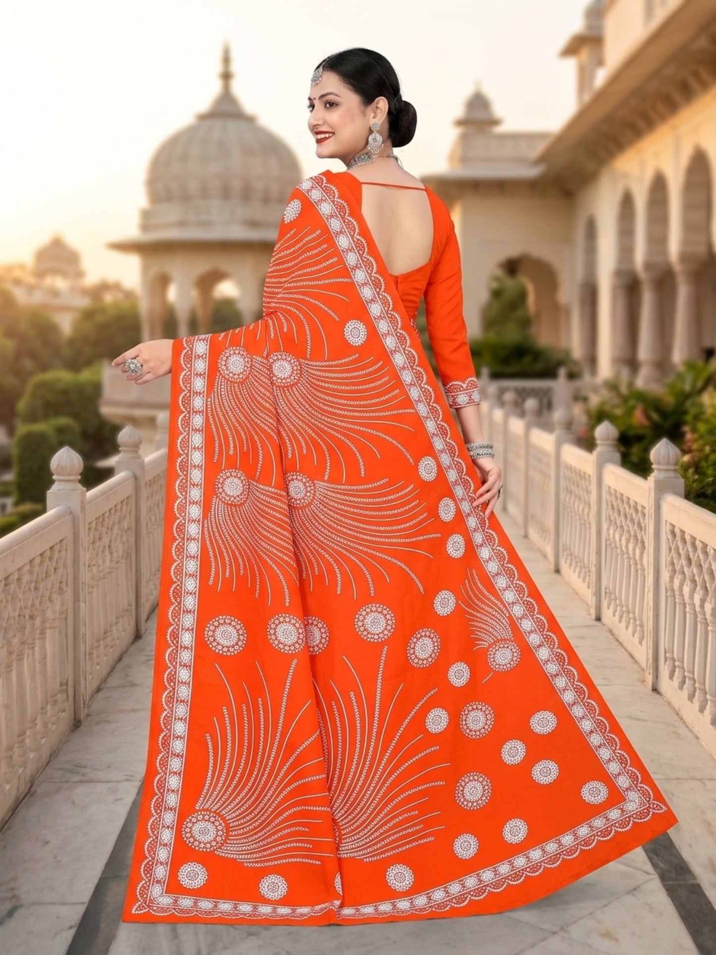 Pure Cotton Saree for Women Soft Lightweight Printed Daily Wear Traditional Casual Office Wear Saree