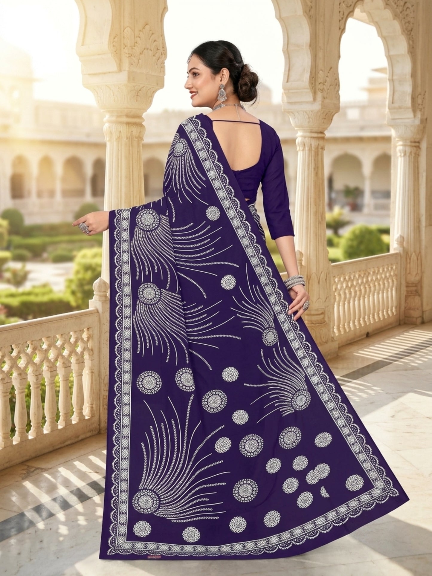 Pure Cotton Saree for Women Soft Lightweight Printed Daily Wear Traditional Casual Office Wear Saree