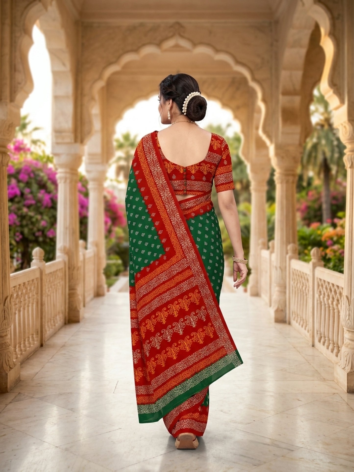 Pure Cotton Saree for Women Soft Lightweight Printed Daily Wear Traditional Casual Office Wear Saree