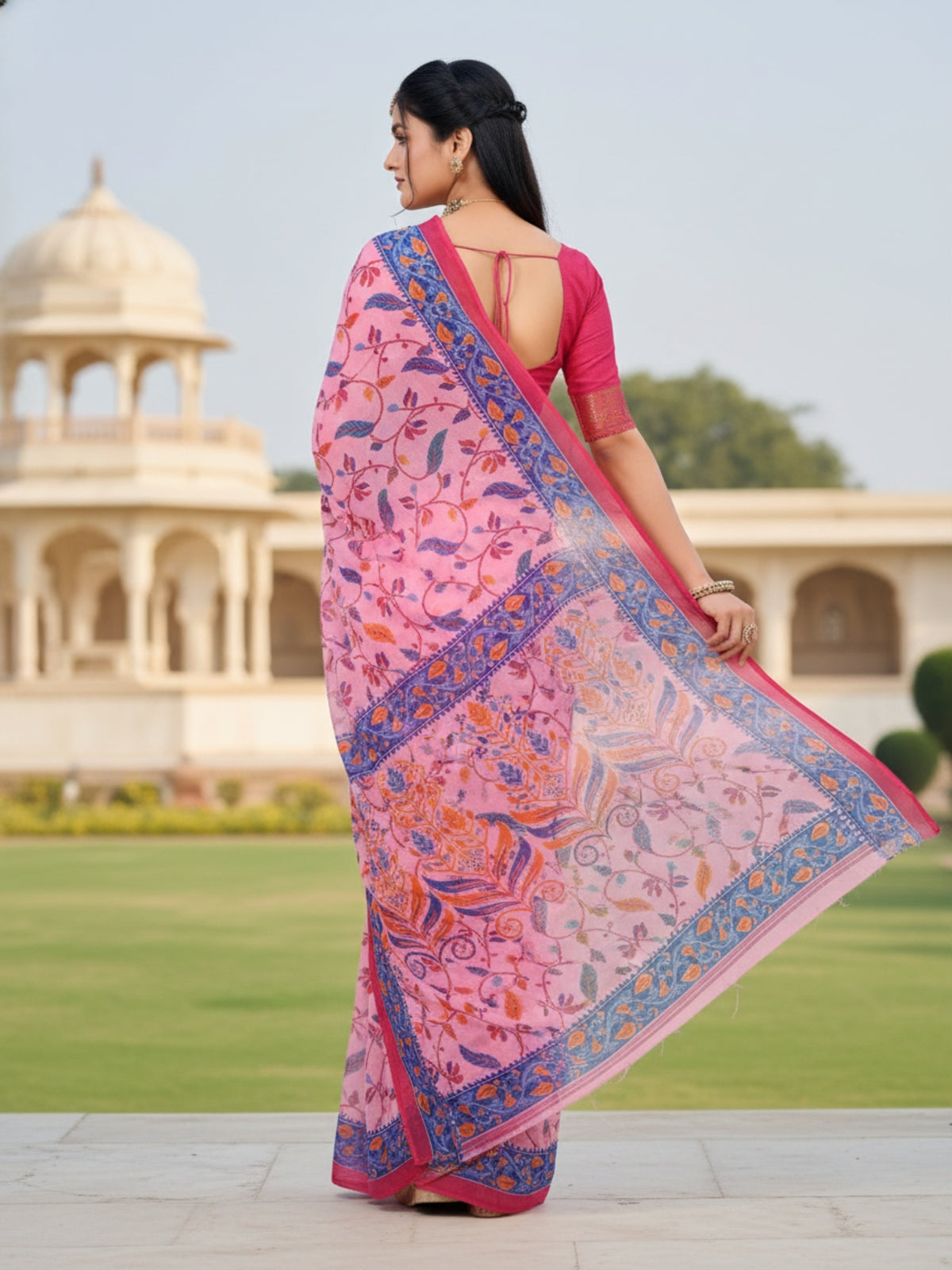 Pure Cotton Saree for Women Soft Lightweight Printed Daily Wear Traditional Casual Office Wear Saree