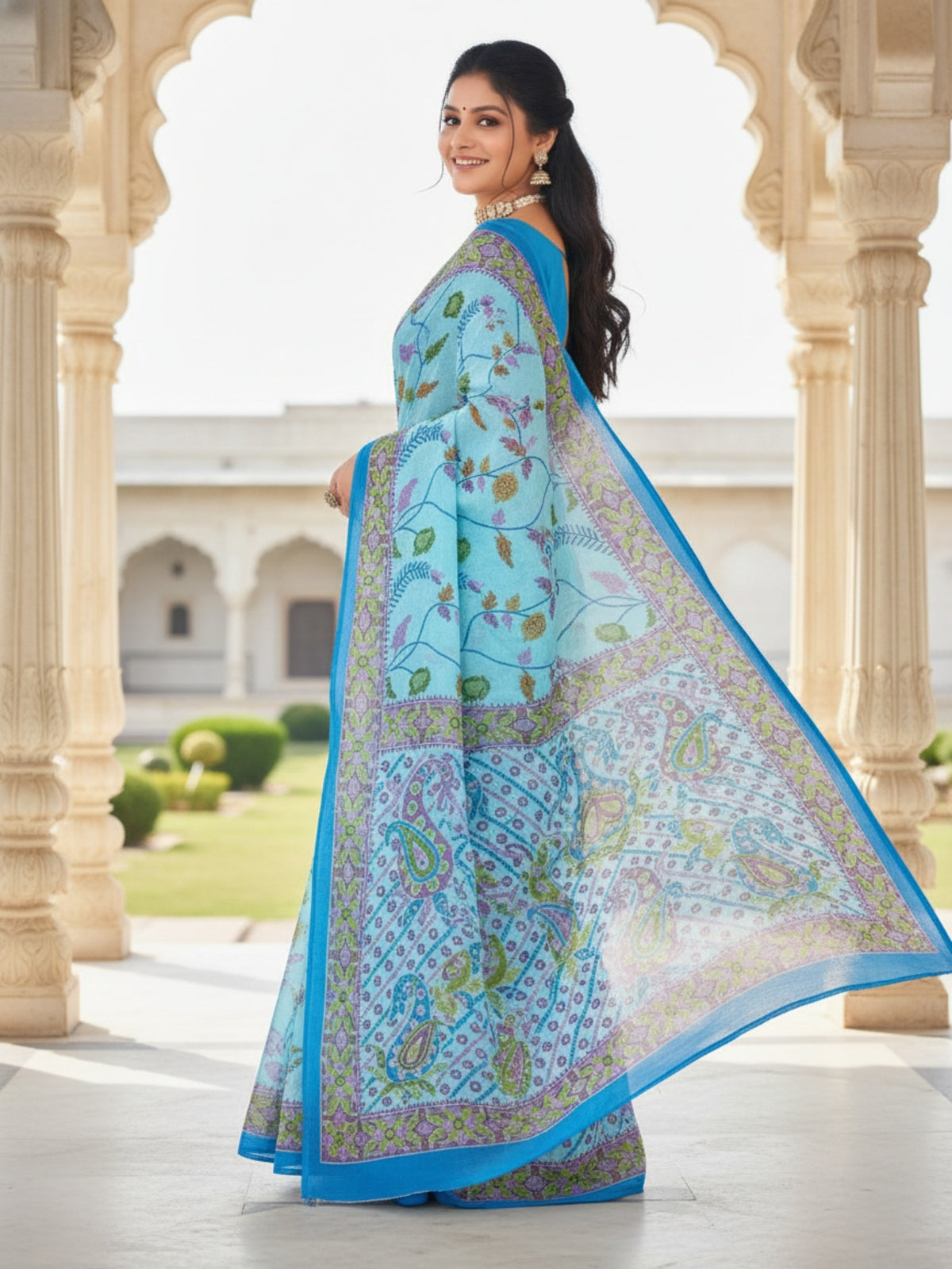 Pure Cotton Saree for Women Soft Lightweight Printed Daily Wear Traditional Casual Office Wear Saree