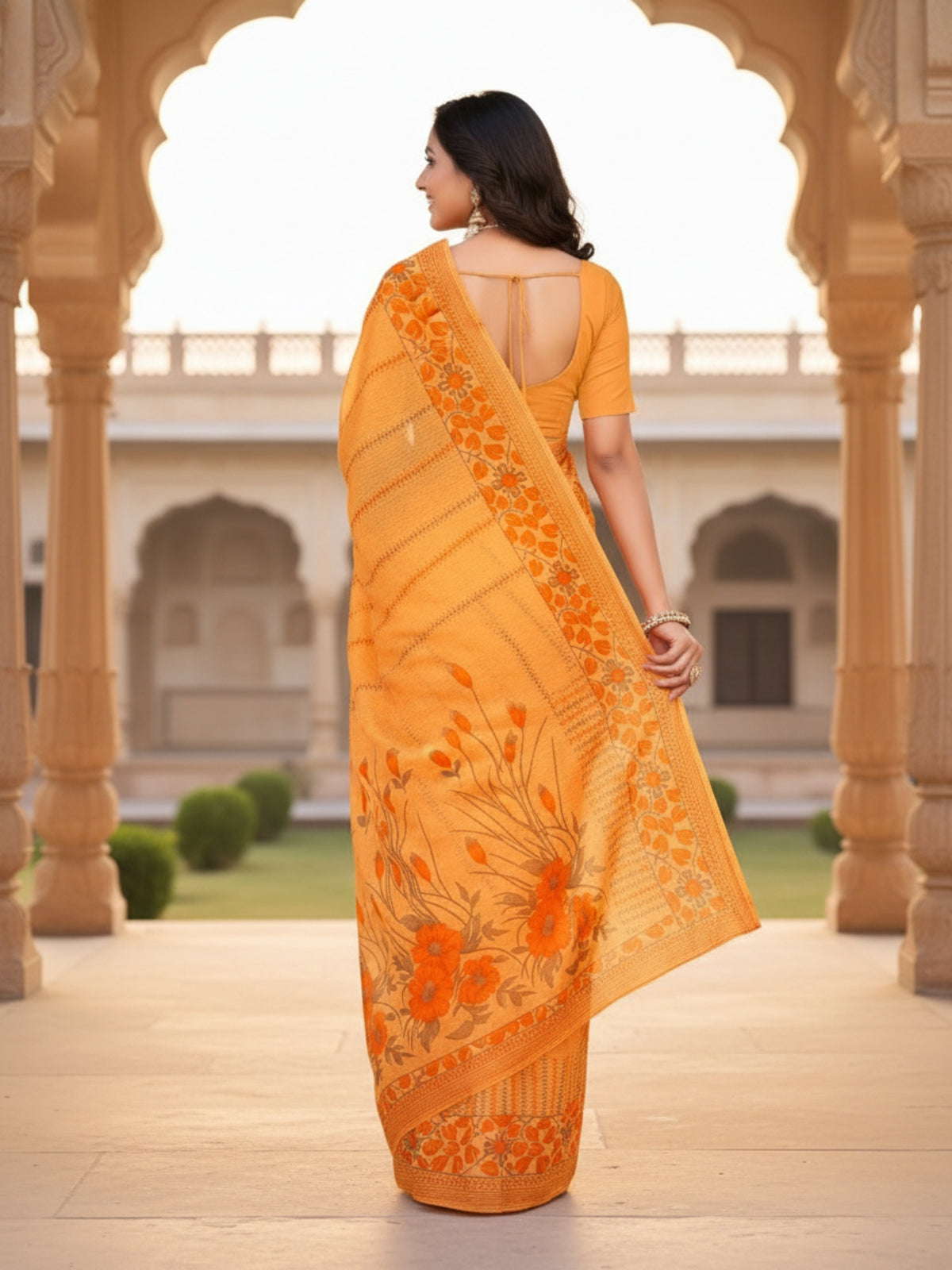 Pure Cotton Saree for Women Soft Lightweight Printed Daily Wear Traditional Casual Office Wear Saree