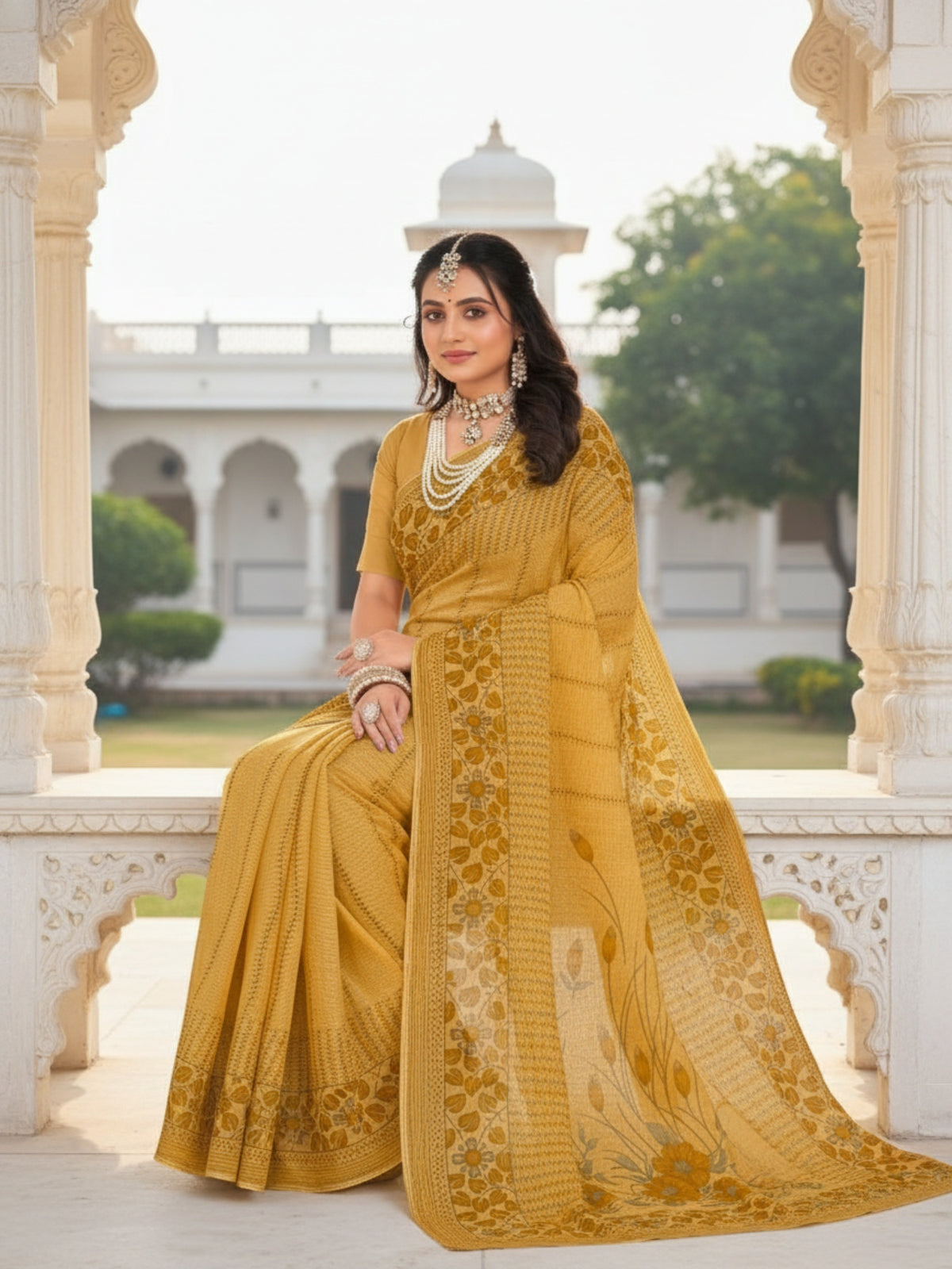 Pure Cotton Saree for Women Soft Lightweight Printed Daily Wear Traditional Casual Office Wear Saree