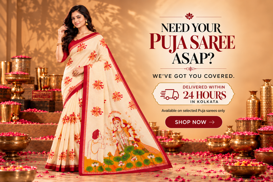 Celebrate Durga Puja in Style: Sarees Delivered in 24 Hours Across Kolkata