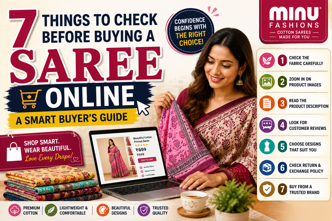7 Things to Check Before Buying a Saree Online – A Smart Buyer's Guide