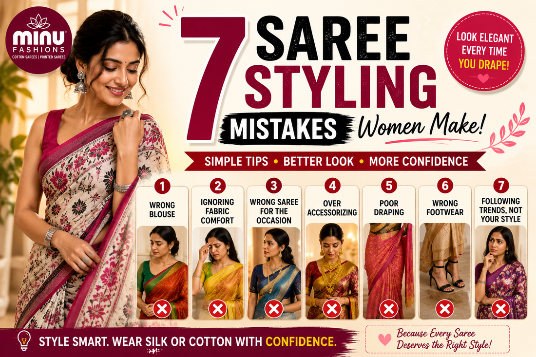 7 Saree Styling Mistakes Women Make (And How to Avoid Them)