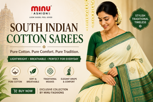 Buy South Indian Cotton Sarees – Timeless Elegance Meets Everyday Comfort