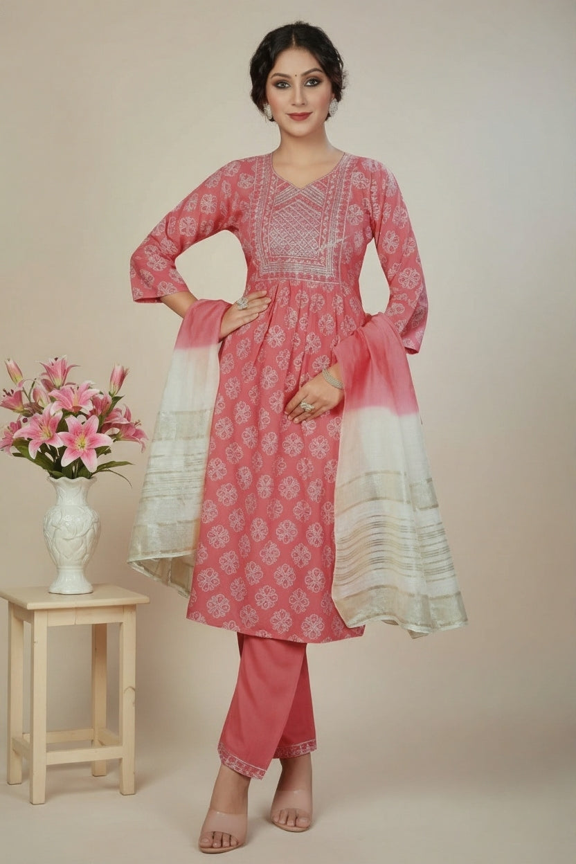 Tulip Cotton Printed Stitched Salwar Suit XXL 3002