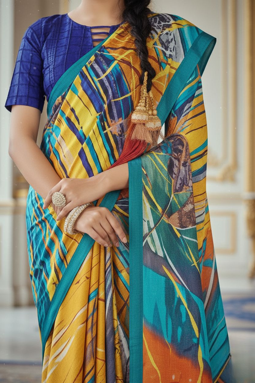 Ambarsariya Cotton Digital Printed Saree 4051