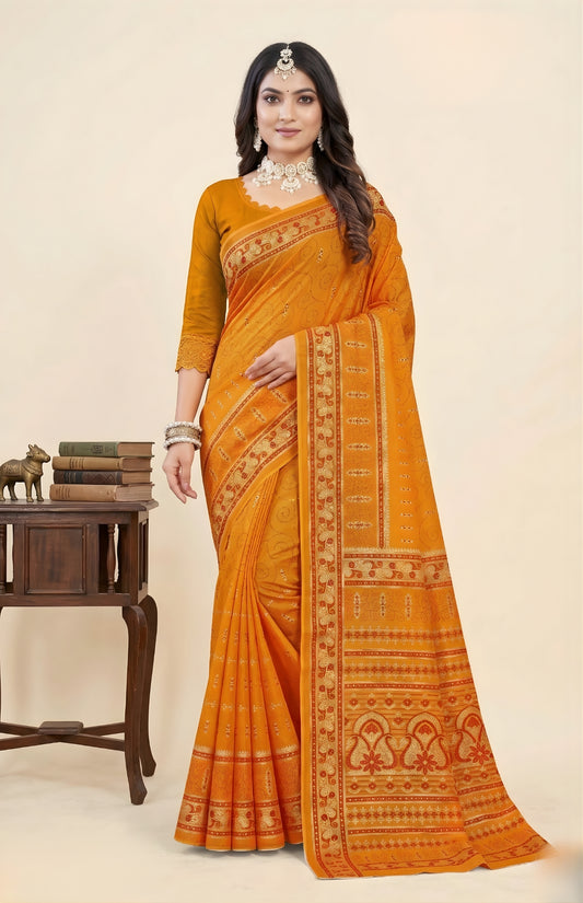 Fashion tant Bengali cotton saree design 01 – Minu Fashions