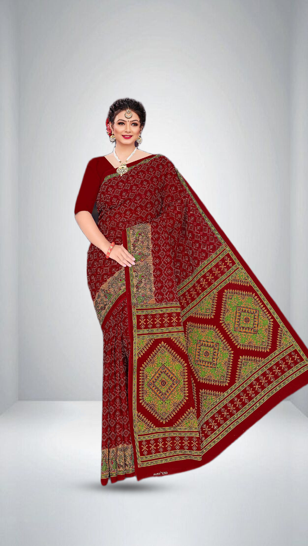 Saree T 2 Vol-7 Pure Cotton Printed Saree in vibrant floral design
