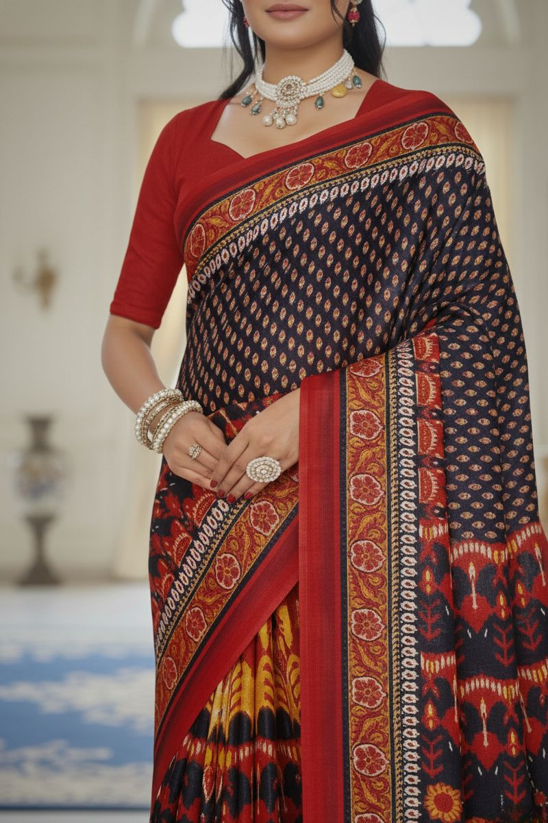 Ambarsariya Cotton Digital Printed Saree 4165