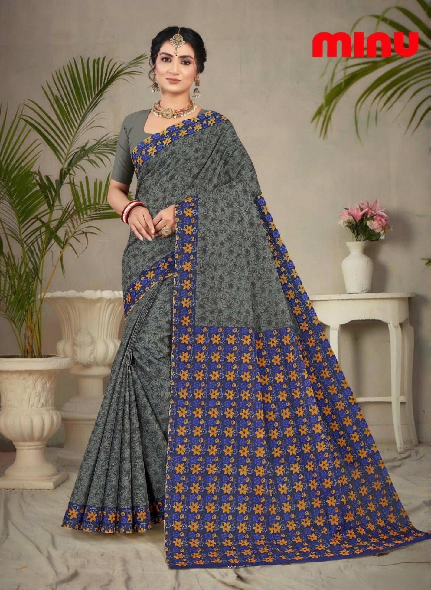 Malang Gala Cotton Printed Saree 1007
