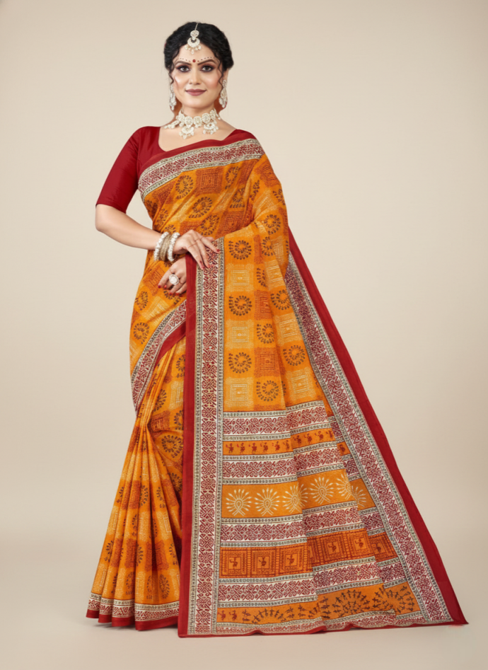 Hi Demand Block Soft Cotton Saree