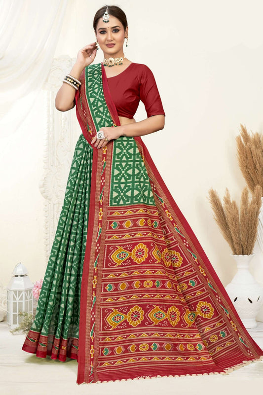 Priyatama Ikkat Premium Cotton Saree