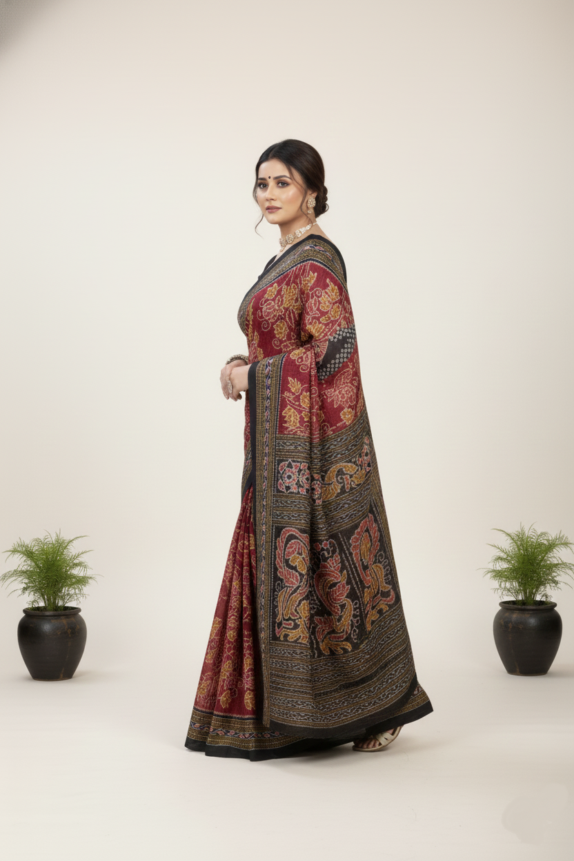 Priyatama Ikkat Cotton Saree