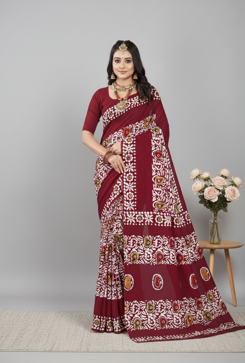 MINU SAREE GOLD BATIK 39809
