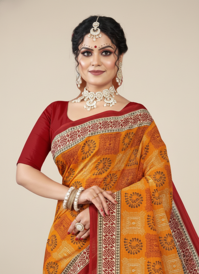 Hi Demand Block Soft Cotton Saree