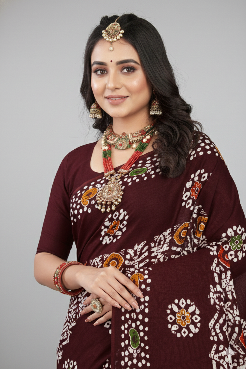 MINU SAREE GOLD BATIK 39732