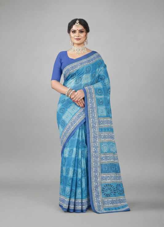 Hi Demand Block Cotton Saree