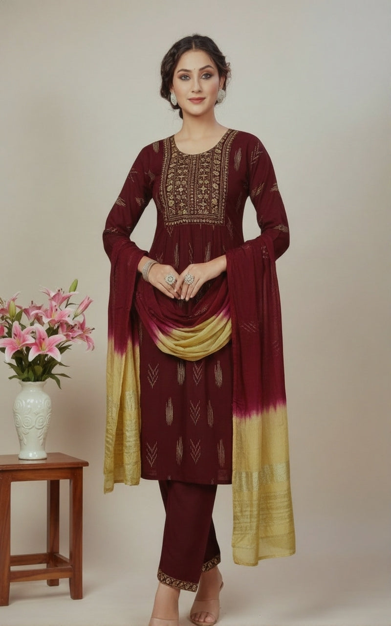 Tulip Cotton Printed Stitched Salwar Suit XXL 3007