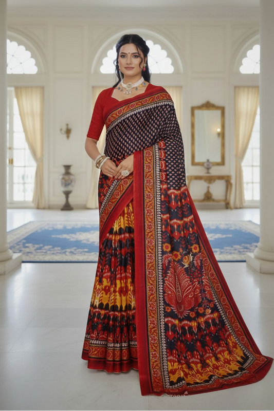 Ambarsariya Cotton Digital Printed Saree