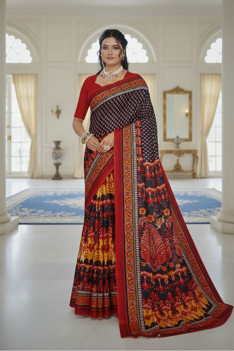 Ambarsariya Cotton Digital Printed Saree 4165