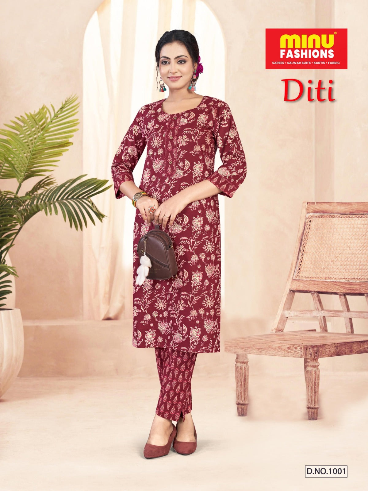 Diti Cotton Printed Kurti Set 1001
