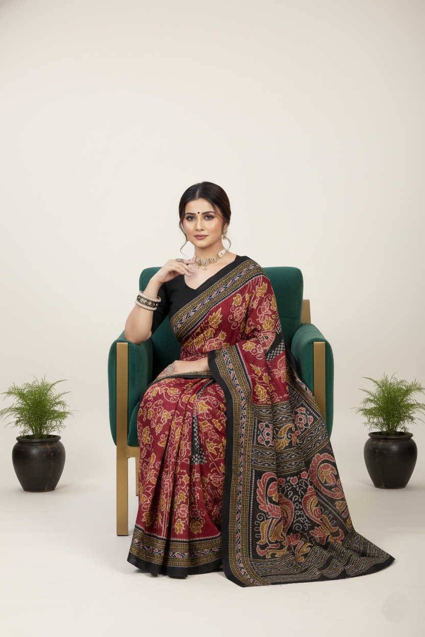 Priyatama Ikkat Cotton Saree