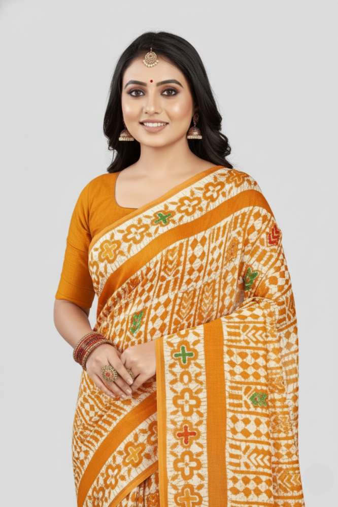 MINU SAREE GOLD BATIK 39776