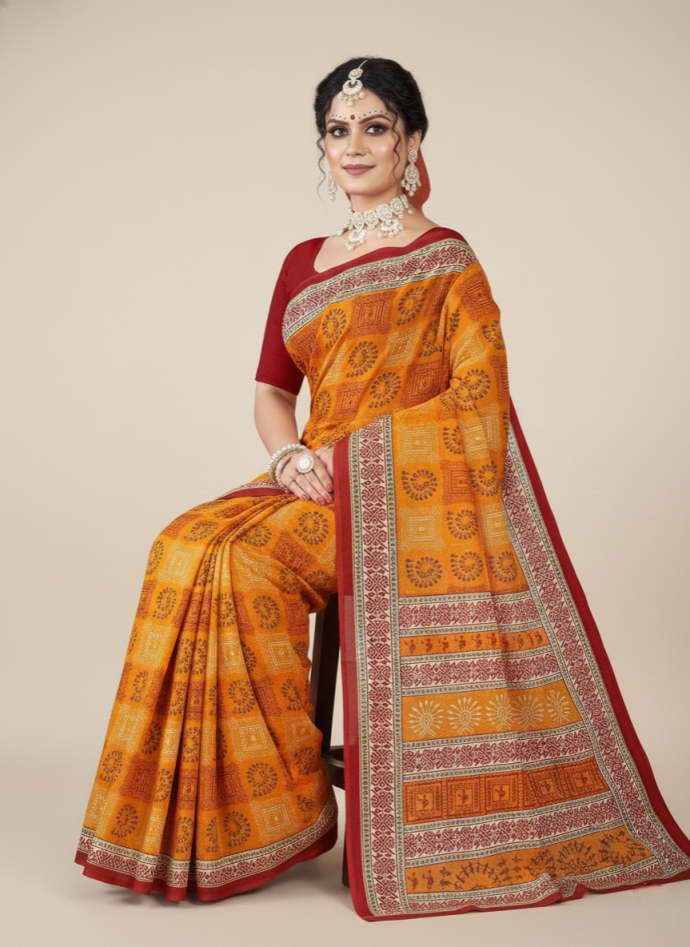 Hi Demand Block Soft Cotton Saree