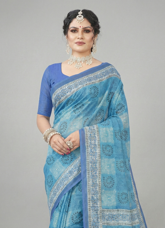 Hi Demand Block Cotton Saree