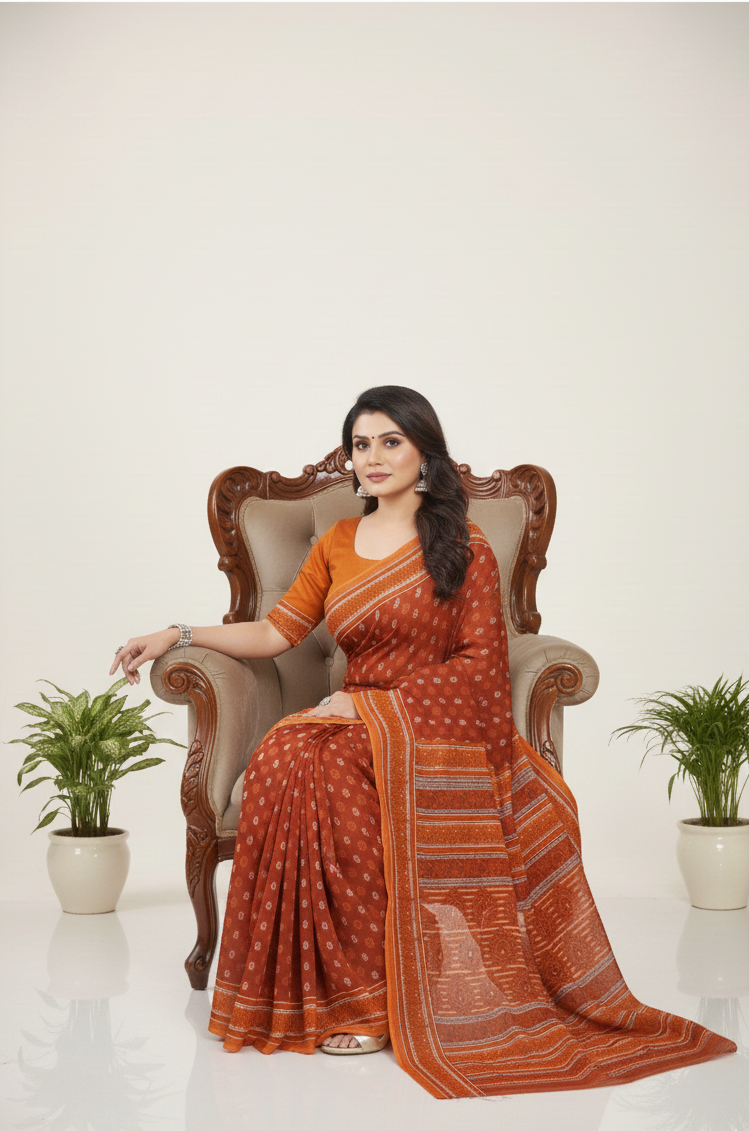 MINU | PURE COTTON SAREE MONIKA