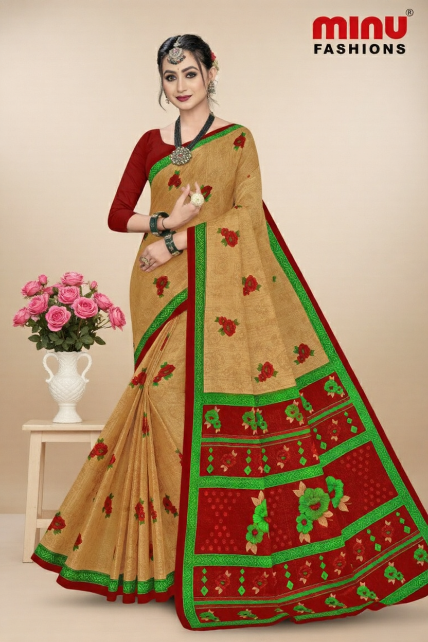 Tandrima Cotton Printed Saree 805